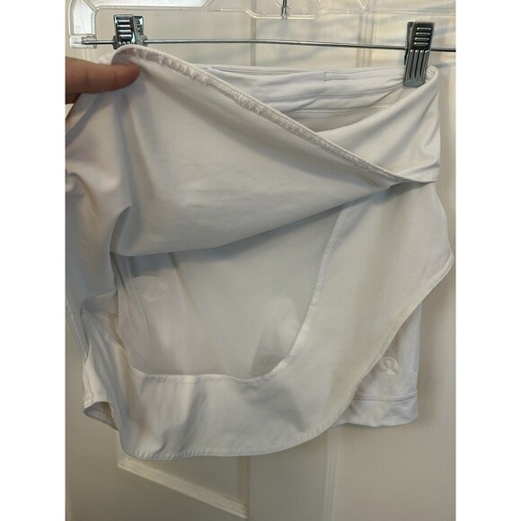 Lululemon Tennis Skort Women 0 White Asymmetrical Layered High Rise Active Skirt - Picture 10 of 15